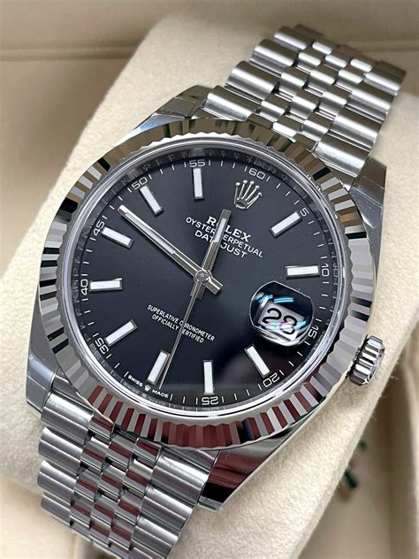 rolex datejust 41 black dial jubilee fluted bezel|Rolex Datejust 41 blue diamond.